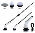 Cleaning tool set with various attachments on a white background