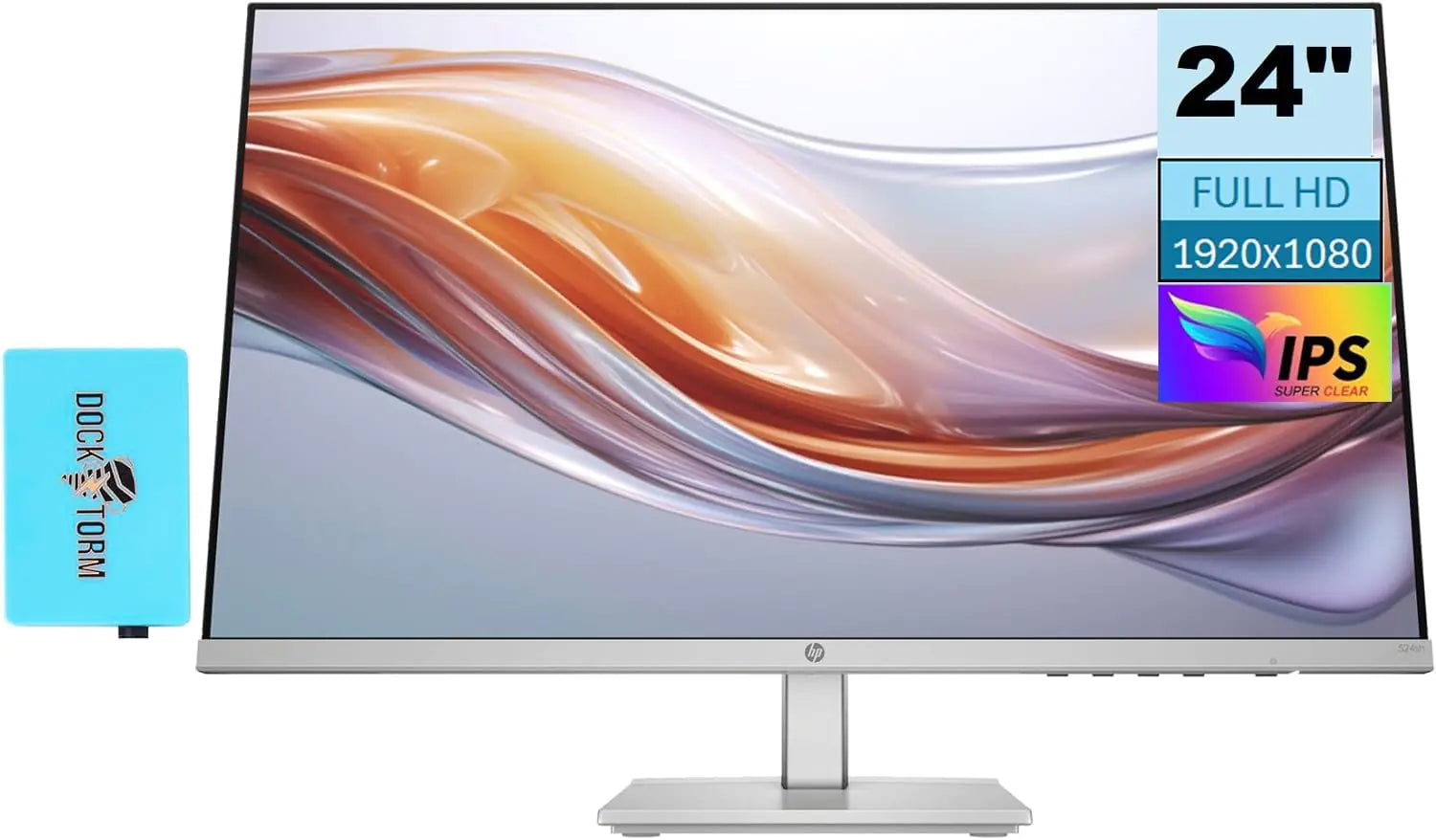 HP IPS Computer monitor with specifications on a white background